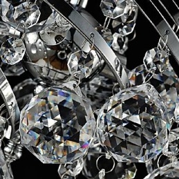 Lámpara colgante de cristal cromado, moderna, contemporánea, tradicional, clásica, campestre