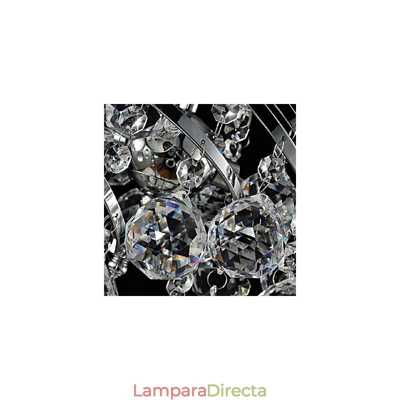 Lámpara colgante de cristal cromado, moderna, contemporánea, tradicional, clásica, campestre