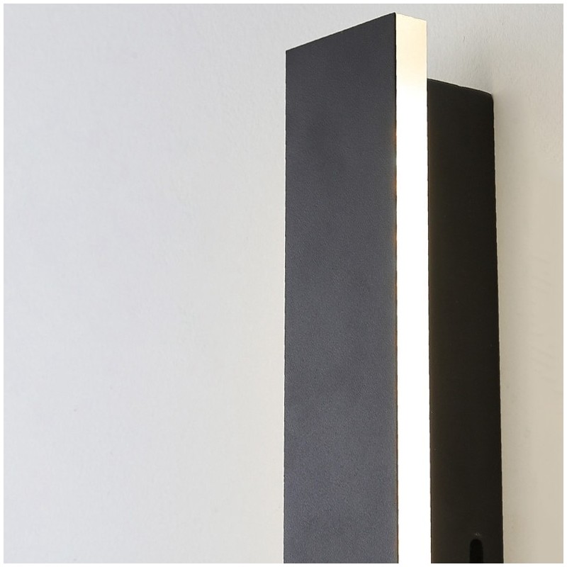 Aplique de pared moderno y contemporáneo para exteriores, largo, IP44, para porche, patio y jardín.