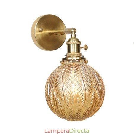 Lámpara de pared moderna con forma de frijol y pantalla esférica de cristal Lámpara de pared moderna con forma de frijol y pantalla esférica de cristal