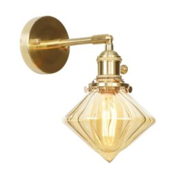 Lámpara de pared moderna con pantalla de cristal