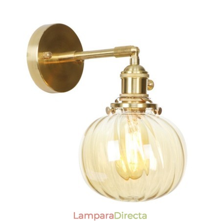 Lámpara de pared moderna con forma de frijol y pantalla esférica de cristal Lámpara de pared moderna con forma de frijol y pantalla esférica de cristal