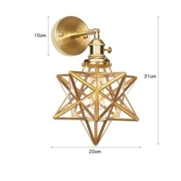 Lámpara de pared moderna con pantalla de cristal