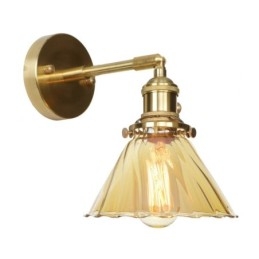 Lámpara de pared moderna con pantalla de cristal