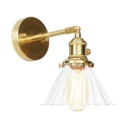 Lámpara de pared moderna con pantalla de cristal