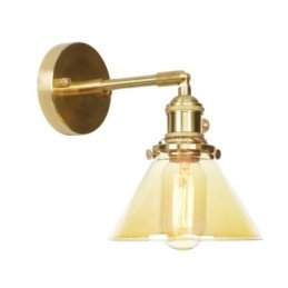 Lámpara de pared moderna con pantalla de cristal