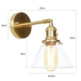 Lámpara de pared moderna con pantalla de cristal