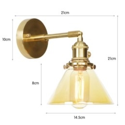 Lámpara de pared moderna con pantalla de cristal
