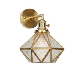 Lámpara de pared moderna con pantalla de cristal