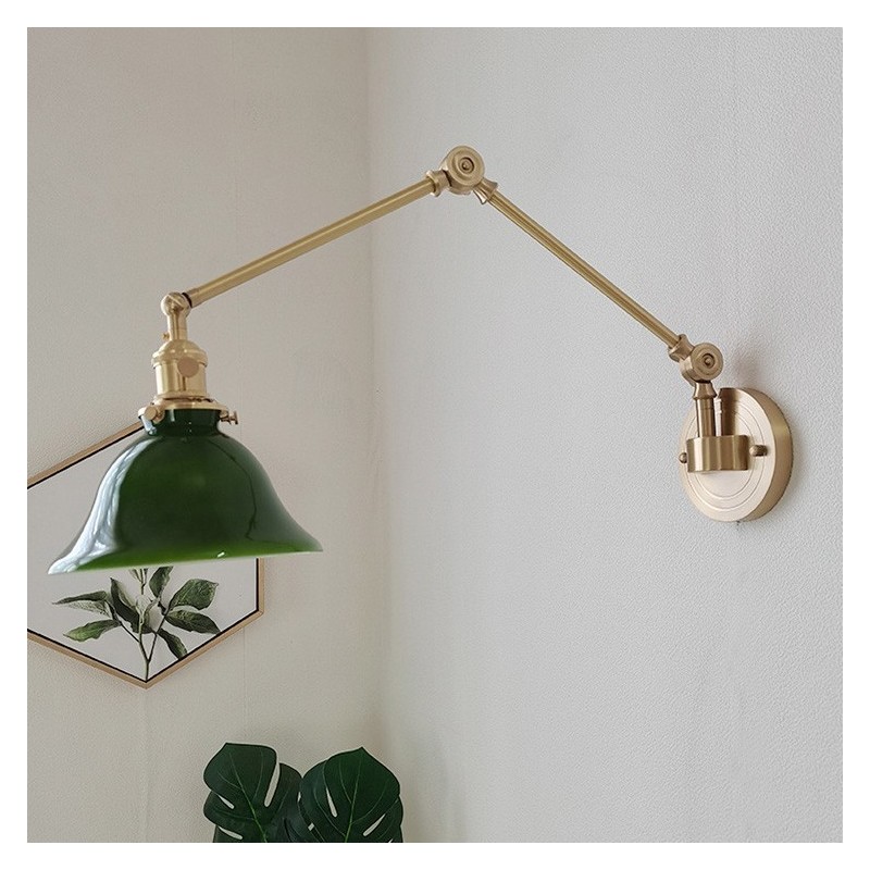 Lámpara de pared moderna con pantalla de cristal