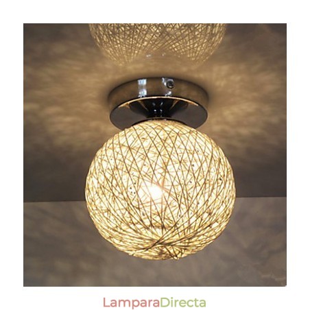 Lámpara de techo moderna contemporánea de metal cromado con forma de globo Lámpara de techo moderna contemporánea de metal cromado con forma de globo
