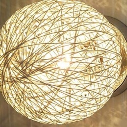 Lámpara de techo moderna contemporánea de metal cromado con forma de globo
