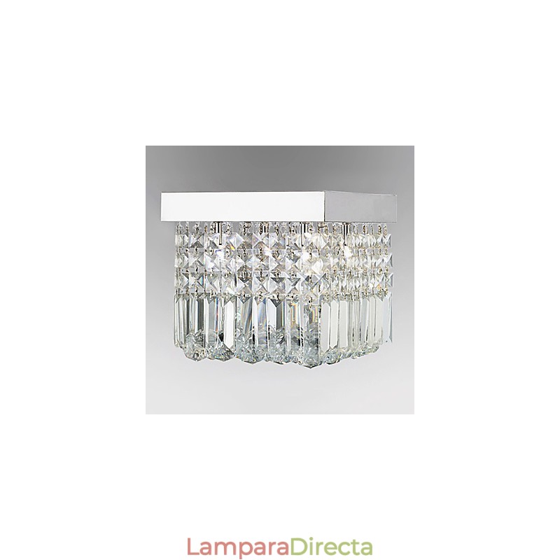 Lámpara de techo moderna y contemporánea de cristal y metal