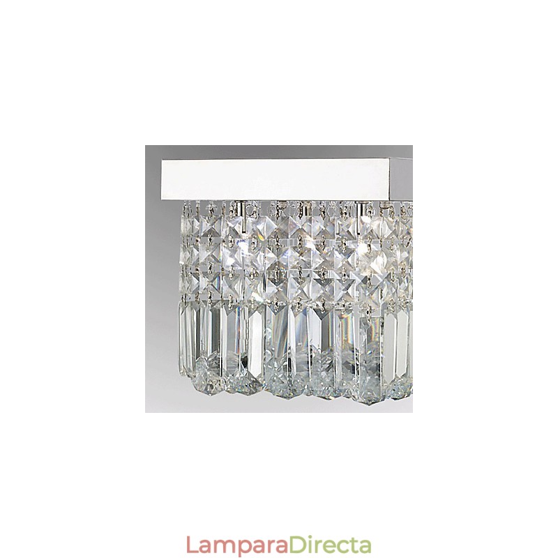 Lámpara de techo moderna y contemporánea de cristal y metal