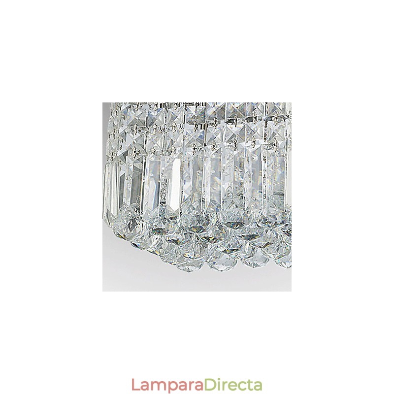 Lámpara de techo moderna y contemporánea de cristal y metal