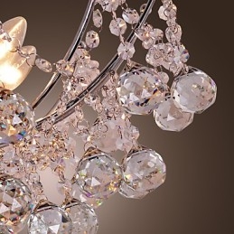 Lujosa lámpara colgante de cristal con 6 luces