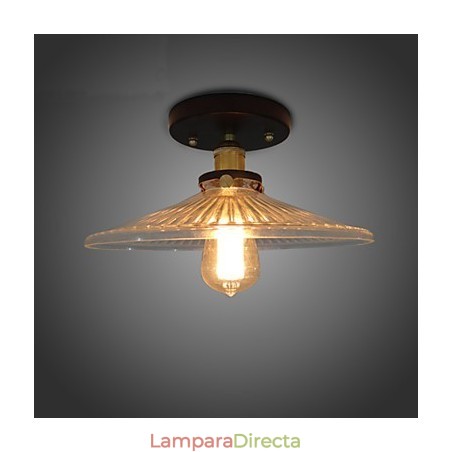 Lámpara de techo de mesa industrial retro estilo campestre americano, 110 V, espiral, vidrio transparente, iluminación decorativa para el hogar Lámpara de techo de mesa industrial retro estilo campestre americano, 110 V, espiral, vidrio transparente, iluminación decorativa para el hogar