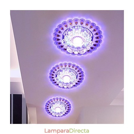 Lámpara de techo de cristal SMD de 3 W, tubo de luz creativo, luz de cúpula de colores vibrantes. Lámpara de techo de cristal SMD de 3 W, tubo de luz creativo, luz de cúpula de colores vibrantes.