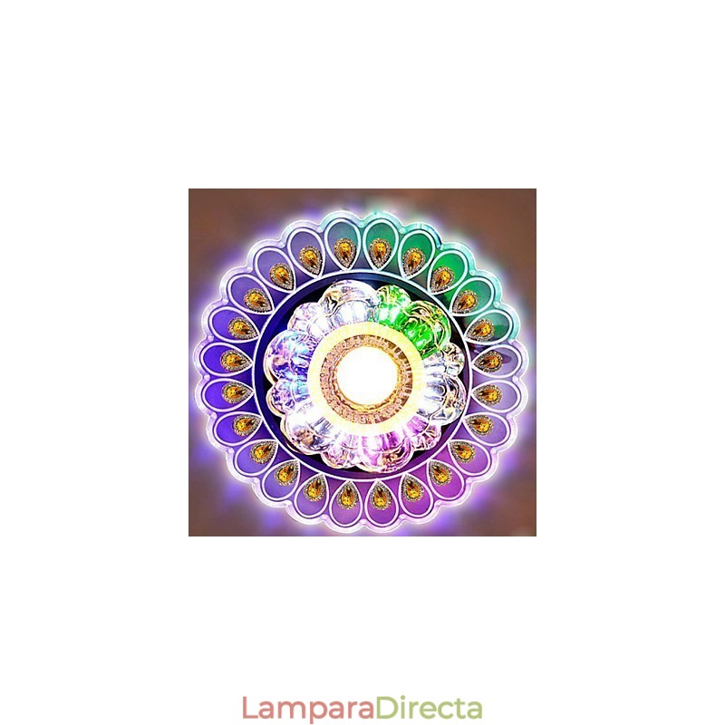 Lámpara de techo de cristal SMD de 3 W, tubo de luz creativo, luz de cúpula de colores vibrantes.