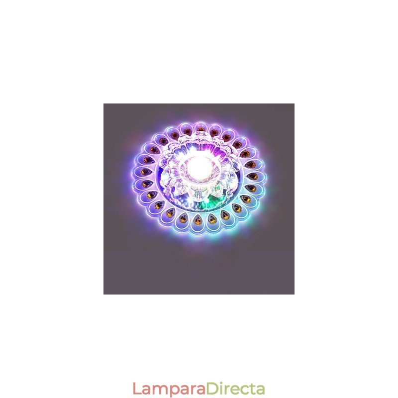 Lámpara de techo de cristal SMD de 3 W, tubo de luz creativo, luz de cúpula de colores vibrantes.