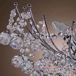 Lujosa lámpara colgante de cristal con 6 luces