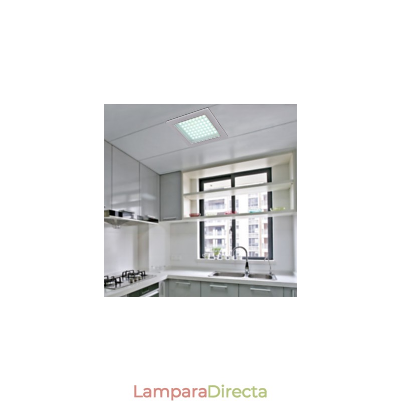 Lámparas empotradas modernas de forma cuadrada