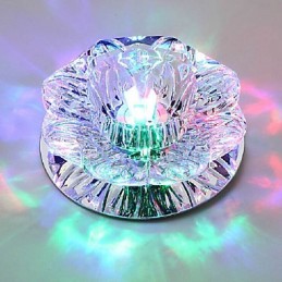 Lámpara de techo de cristal SMD de 3 W, tubo de luz creativo, luz de cúpula de colores