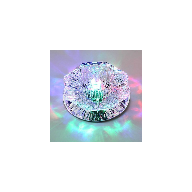 Lámpara de techo de cristal SMD de 3 W, tubo de luz creativo, luz de cúpula de colores