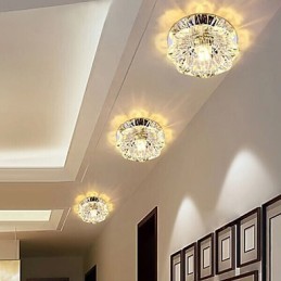 Lámpara de techo de cristal SMD de 3 W, tubo de luz creativo, luz de cúpula de colores