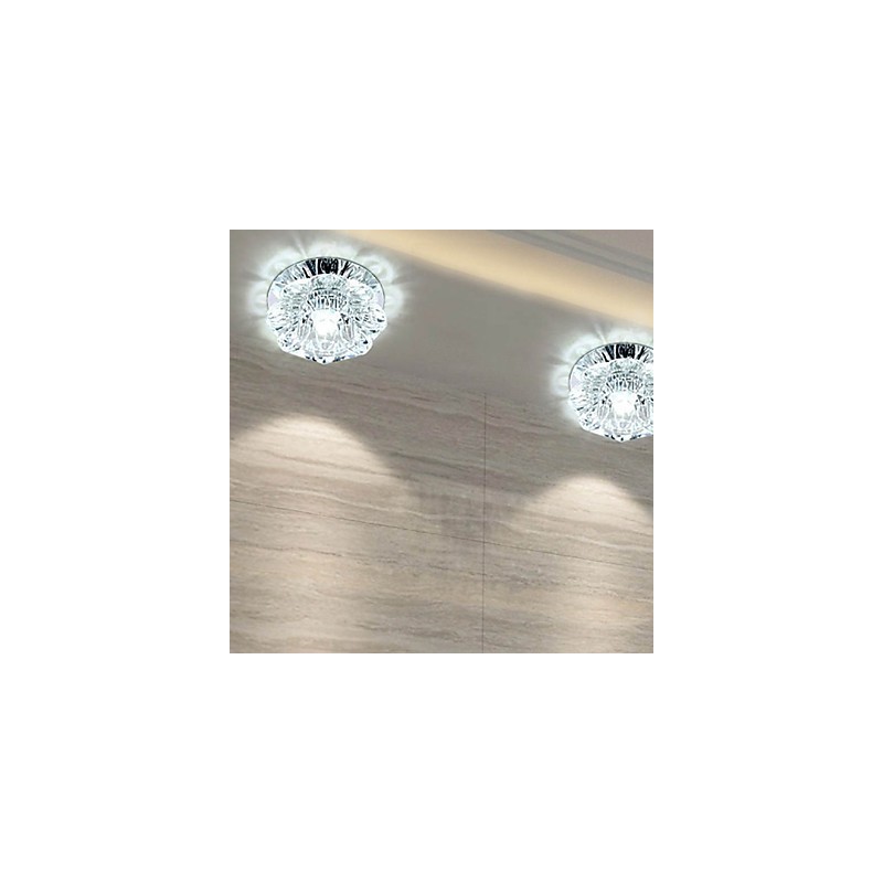 Lámpara de techo de cristal SMD de 3 W, tubo de luz creativo, luz de cúpula de colores