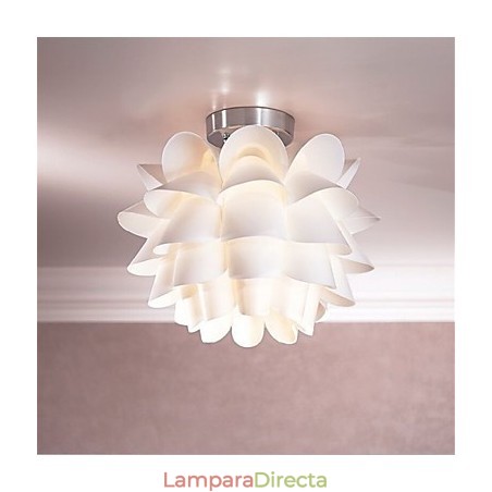 Lámpara colgante de techo con diseño de flor blanca, 1 luz Lámpara colgante de techo con diseño de flor blanca, 1 luz