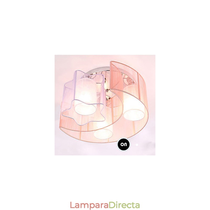 Dibujo de línea romántica Estrellas La luna absorbe la luz de la cúpula Lámpara