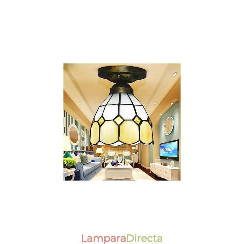 Lámpara de techo absorbente con diseño mediterráneo, creativa y con diseño de cúpula absorbente.