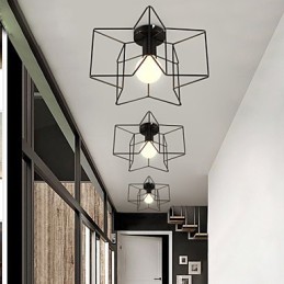 Luces de porche modernas y creativas con pentagrama que absorben la luz de la cúpula.