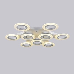 Lámpara colgante circular de color blanco cálido y muy vendida para centros comerciales.