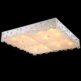 Lámpara de techo de cristal moderna y contemporánea de metal