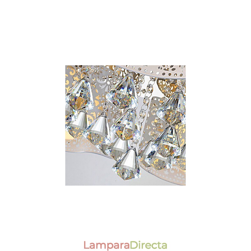 Lámpara de techo de cristal moderna y contemporánea de metal