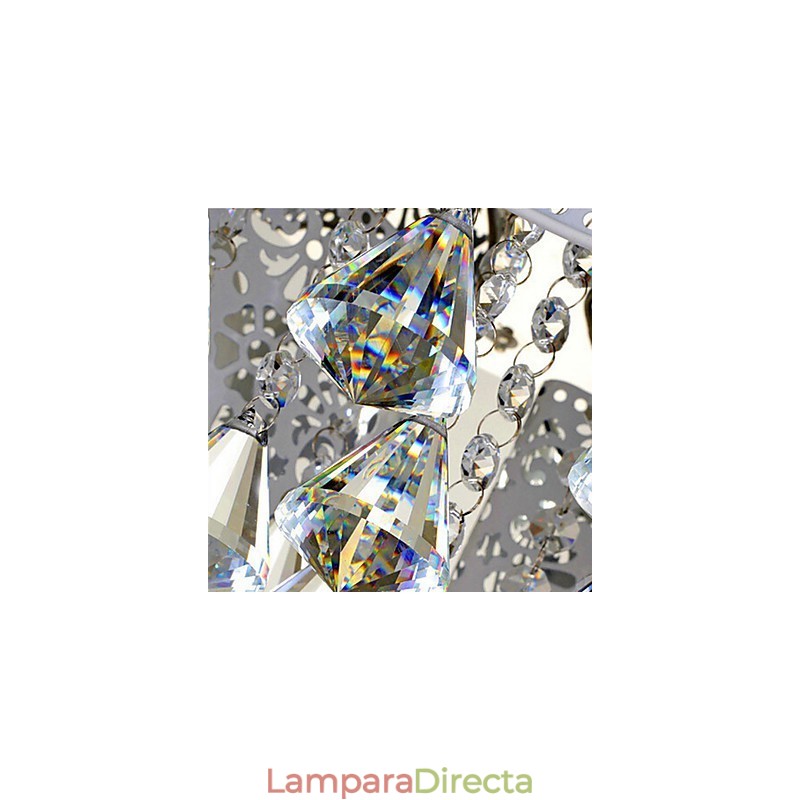 Lámpara de techo de cristal moderna y contemporánea de metal
