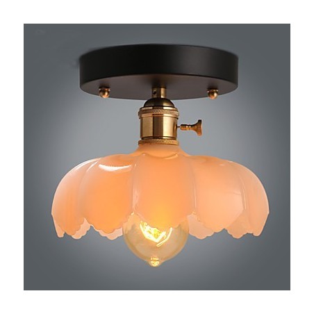 Lámpara de techo de cristal con iluminación retro empotrada Lámpara de techo de cristal con iluminación retro empotrada