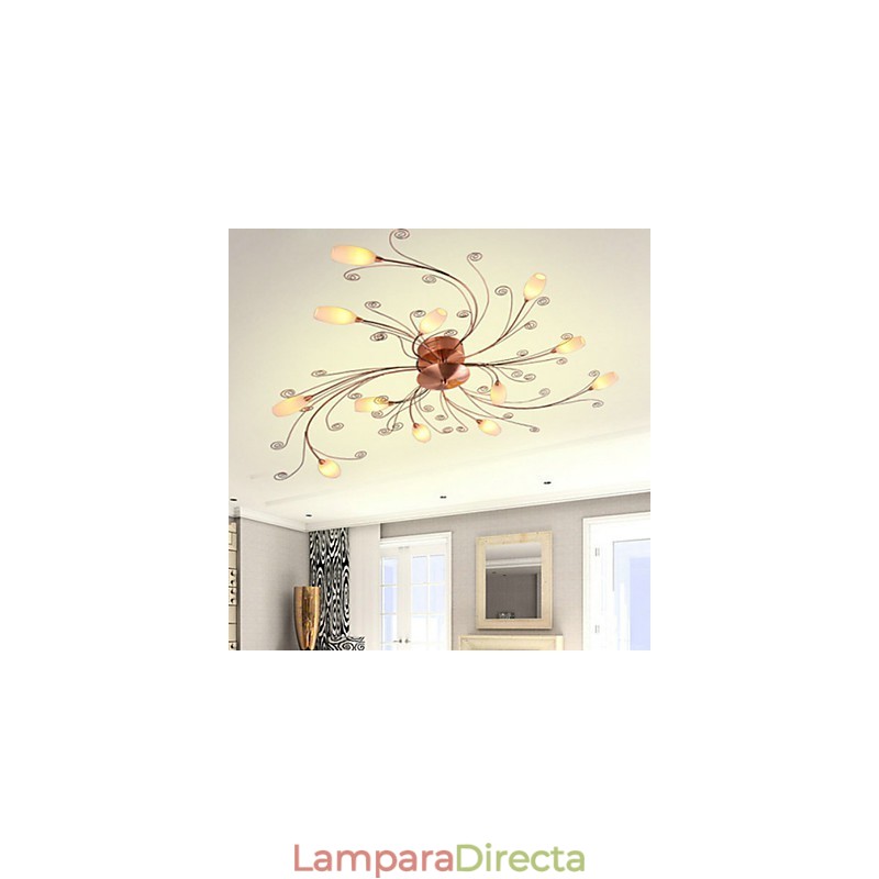 Lámparas artísticas empotradas de aluminio con 12 luces