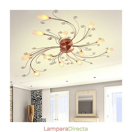 Lámparas artísticas empotradas de aluminio con 12 luces Lámparas artísticas empotradas de aluminio con 12 luces
