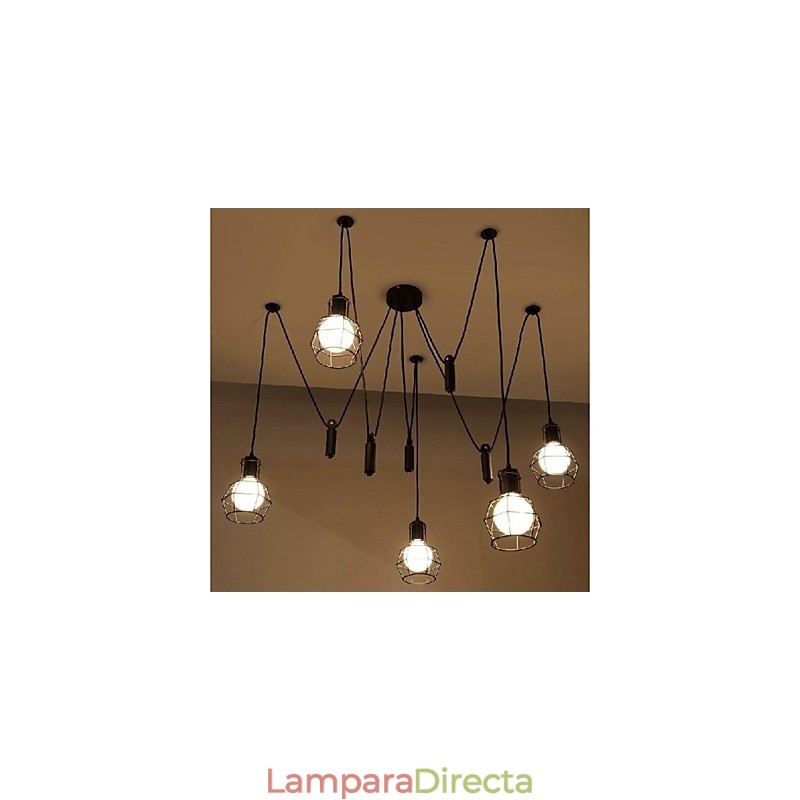 Lámpara colgante de metal con pintura estilo campestre, estilo retro, clásica, tradicional, para comedor