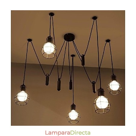 Lámpara colgante de metal con pintura estilo campestre, estilo retro, clásica, tradicional, para comedor Lámpara colgante de metal con pintura estilo campestre, estilo retro, clásica, tradicional, para comedor