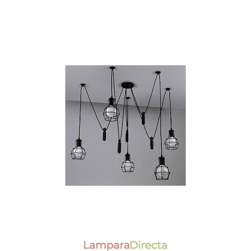 Lámpara colgante de metal con pintura estilo campestre, estilo retro, clásica, tradicional, para comedor