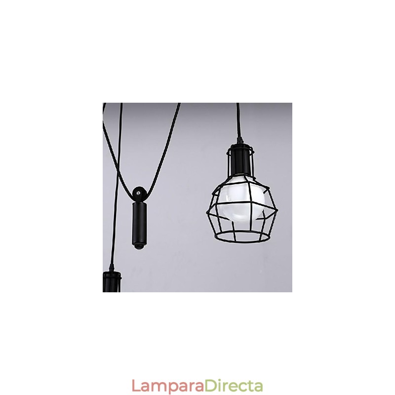 Lámpara colgante de metal con pintura estilo campestre, estilo retro, clásica, tradicional, para comedor