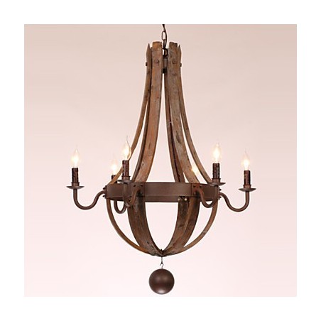 Lámpara de araña de 6 luces, estilo vintage, retro, estilo campestre, para salón, comedor, garaje, de metal. Lámpara de araña de 6 luces, estilo vintage, retro, estilo campestre, para salón, comedor, garaje, de metal.