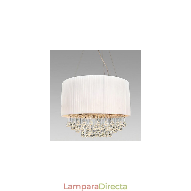 Lámpara de techo de cristal con 5 luces