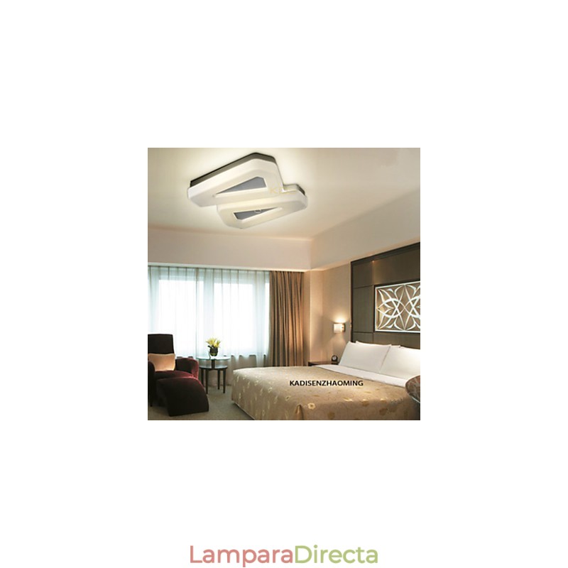 Lámpara empotrada blanca cálida, moderna y sencilla.