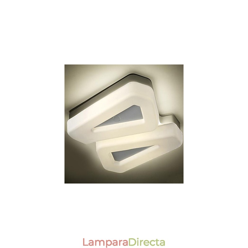 Lámpara empotrada blanca cálida, moderna y sencilla.