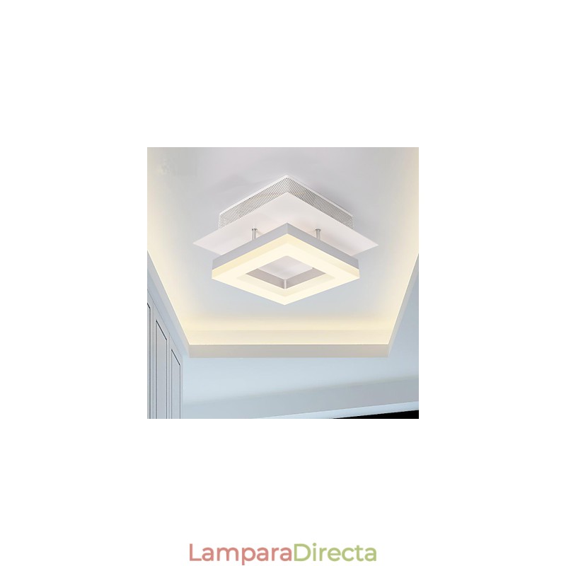 Lámpara empotrada de acrílico moderna y contemporánea de 9 W